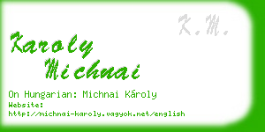 karoly michnai business card